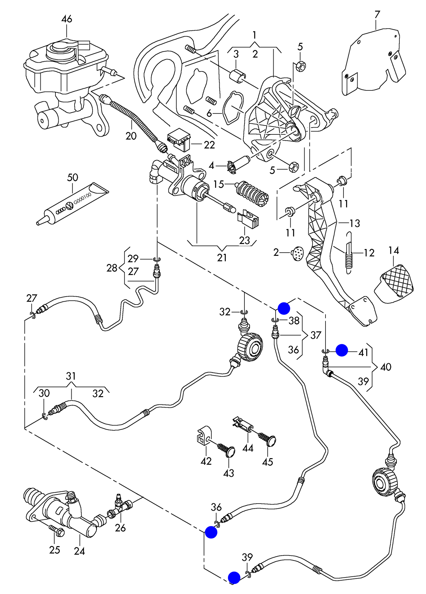 113906 4pc Clutch pipe seal kit ''See 2nd image''