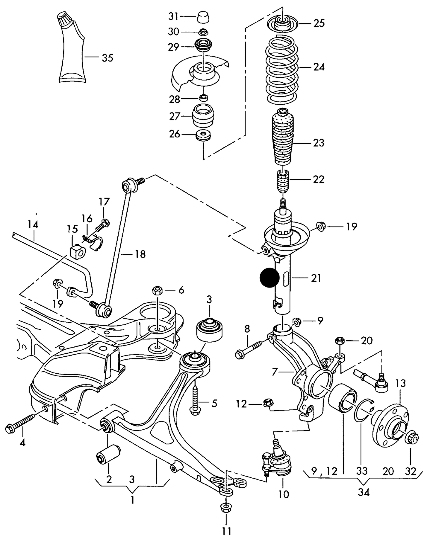 (ITEM 21) 112039 Front GAS Strut Audi TT/S3 'Usual order 1-3 days'