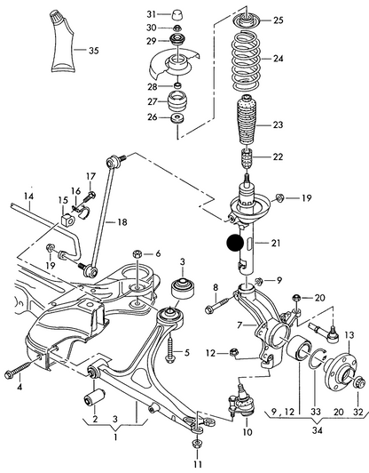 (ITEM 21) 112039 Front GAS Strut Audi TT/S3 'Usual order 1-3 days'