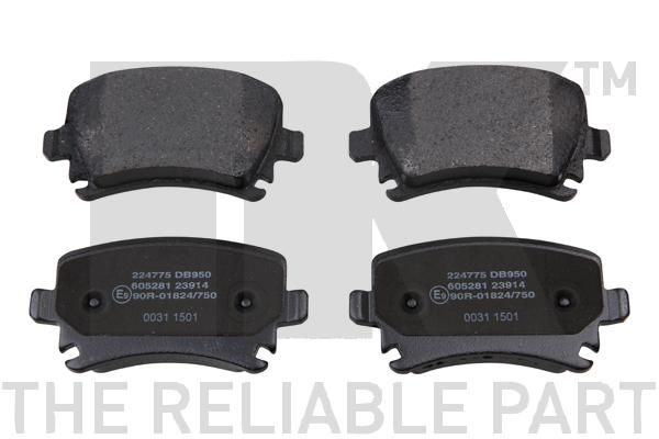 112168 Set of NK Rear Brake Pads w/o sensors Various VAG 2004>