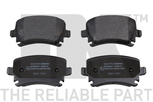 112168 Set of NK Rear Brake Pads w/o sensors Various VAG 2004>