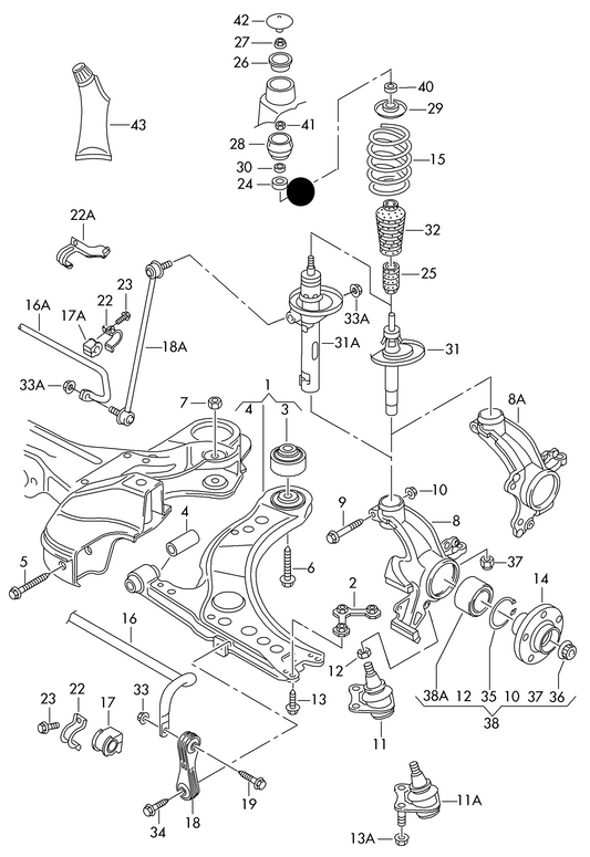 (ITEM 24) 103486 Top Mount Bearing PR-G25,G26