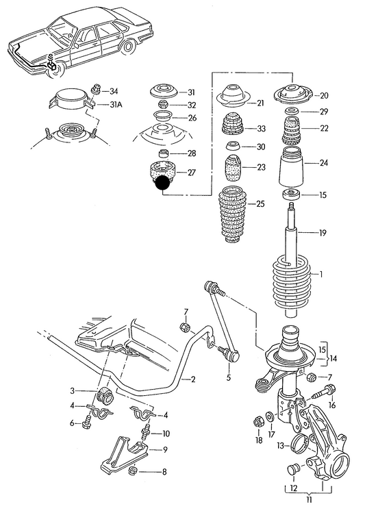 (ITEM 27) 104410 Front Top Strut Mounting