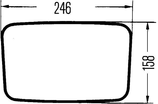 8-58940 Left/Right Mirror Glass VW LT 1975>1989
