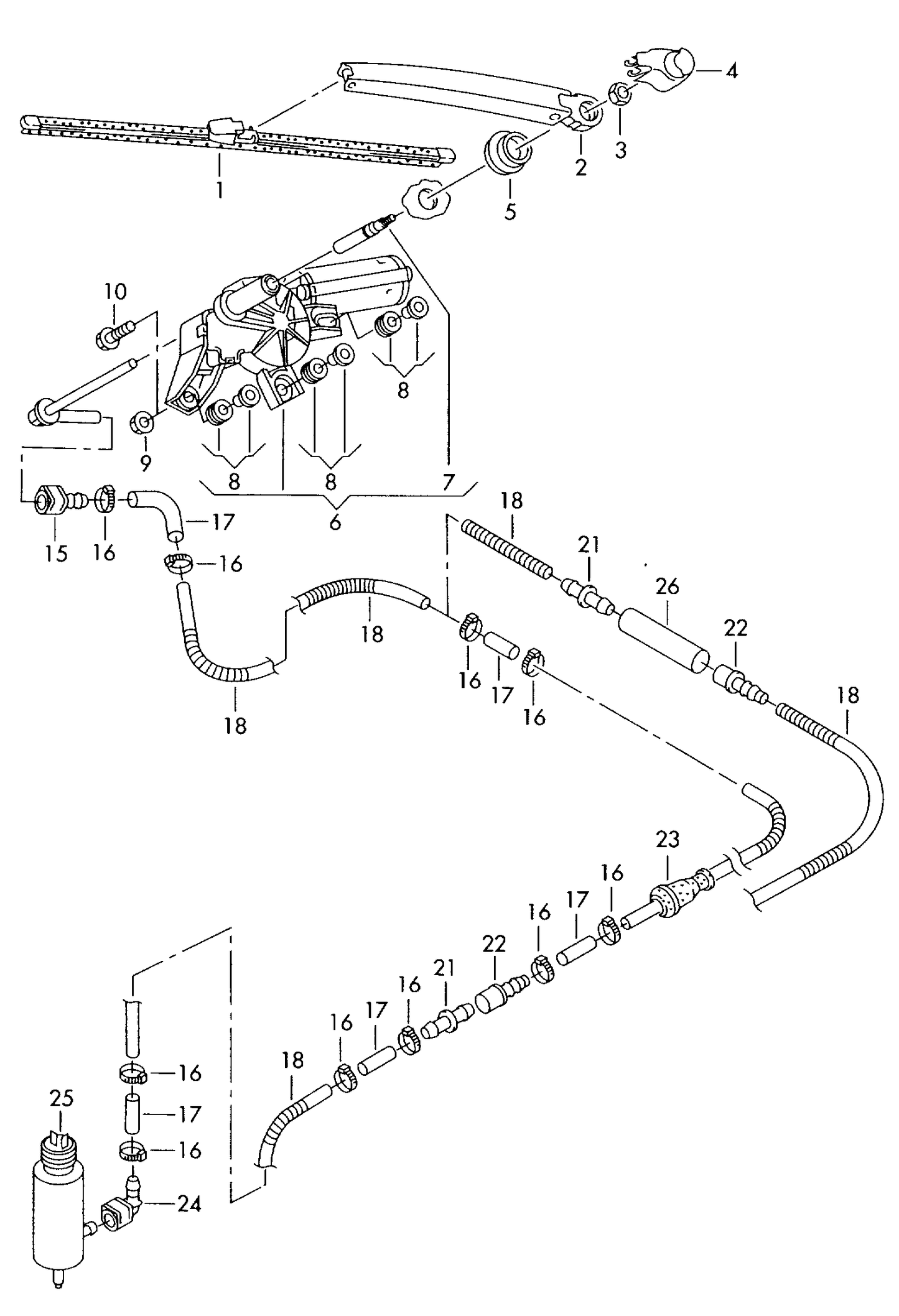 (2) 2190316 Rear wiper arm ,blade & cap VW Golf estate 09>13