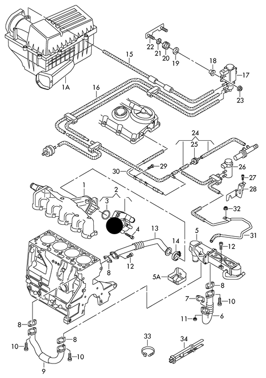 (ITEM 2) 117343 Hitachi Throttle Valve Control Element for Intake Manifold Flap>EGR VAG 2.0TDI