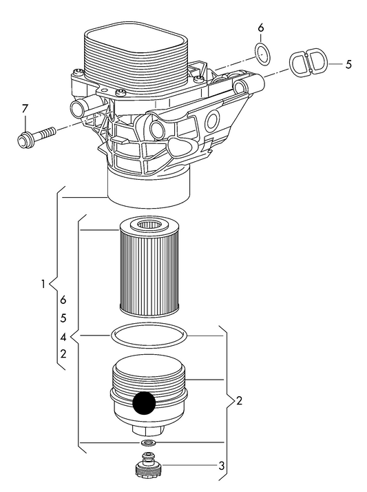 (Item 2) 188448 Metzger Oil filter housing cap (for HENGST Housing only!)