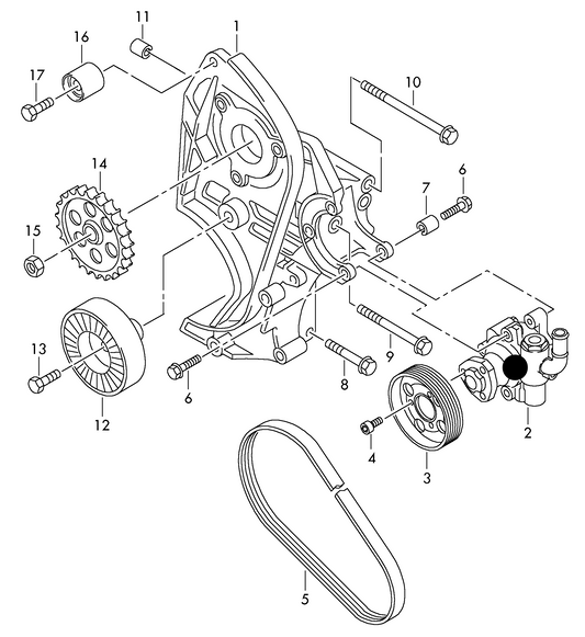 (ITEM 2) 115322 NEW Power Steering Pump Crafter 2006>2017