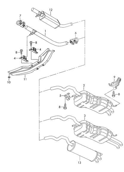 (ITEM 1) 108793 Front exh pipe AGR,AHF,ALH AJM,AUY,ATD ARL,ASV,ASZ