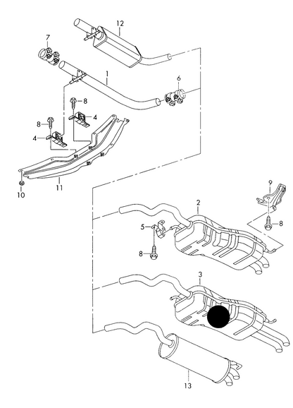 (ITEM 3) 108795 Rear muffler Estate APK,AQY,AGN