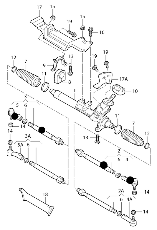 (ITEM 3) 112994 Tie Rod Assy-Right Audi TT 1.8T/S3 1.8