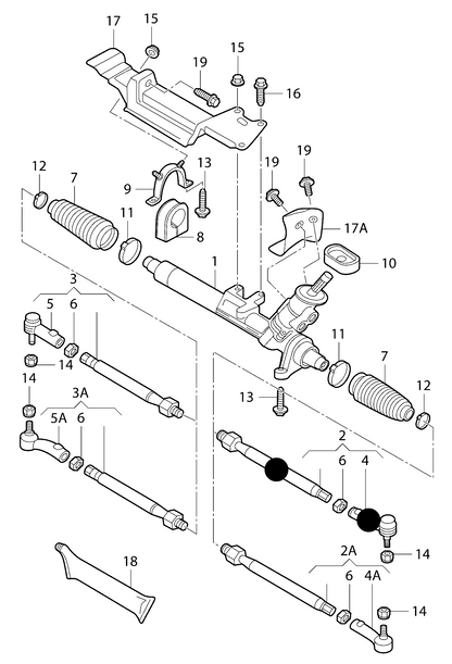 (ITEM 2) 112993 Tie Rod Assy-Left Audi TT 1.8T/S3 1.8