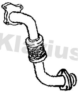 (2) 301172 KLARIUS exhaust pipe F >> 1H-R-160 000* F >> 1H-RB040 000* >>1994 1.9D AAZ/1Z