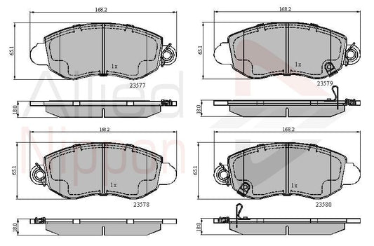 302-053 Front brake pad set Ford Transit RWD 2000>mid 2006