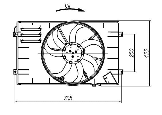 302160 NRF Radiator fan for vehicles with air condit. D  >> - 20.04.2015 400W CAAB+ PR:8Z5,1D0