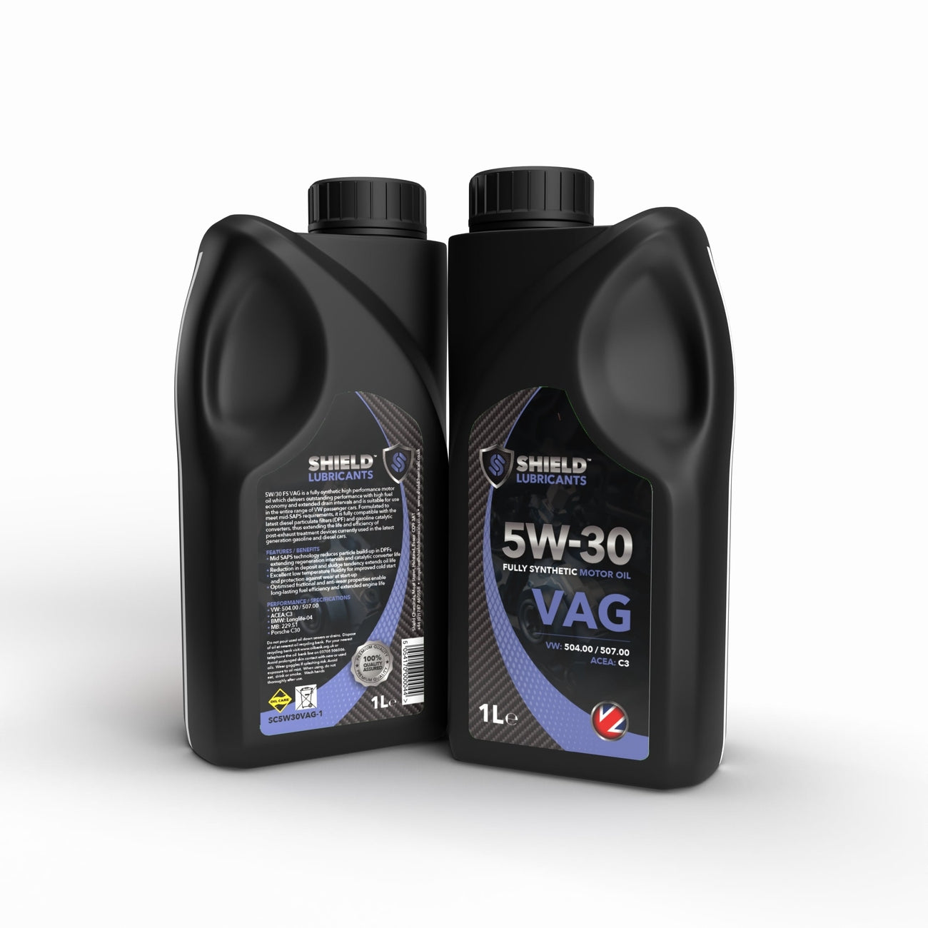 32947A(5) Sheild 5W-30 C3 fully synthetic Longlife 5ltr Engine oil VW504.00/507.00 ''Order by 12 noon for same day dispatch or Free to collect anytime''