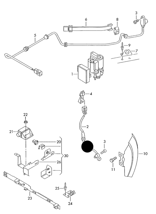 (ITEM 2) 112227 Front ABS speed sensor F >> 7M-3-030 000* Seat Alhambra 2001>2003 / Volkswagen Sharan/syncro/4Motion 2001>2003