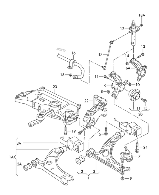 (ITEMS 13+14) 27388 Bolt Kit for shock absorber