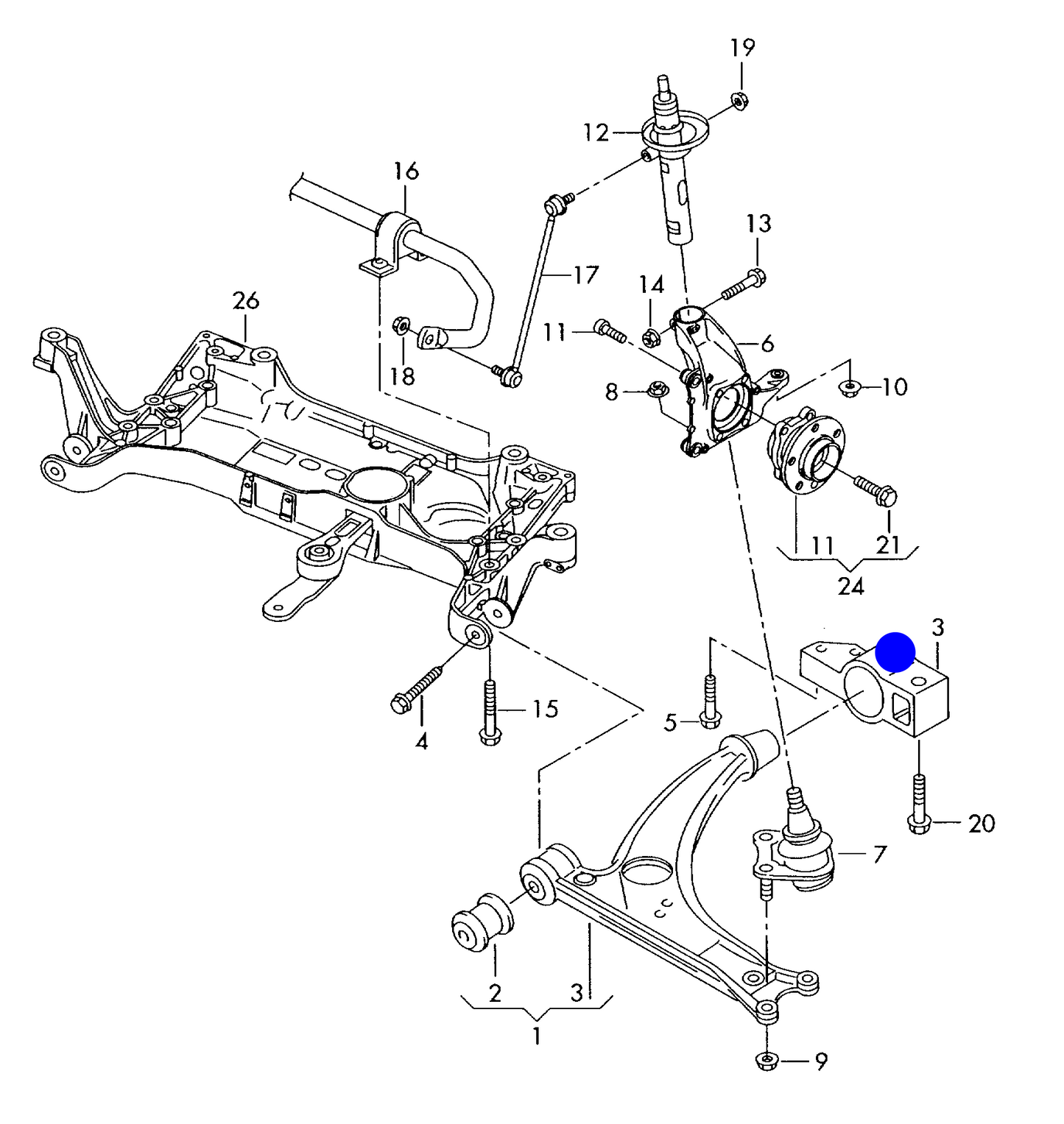634489 H/D Front Control arm>Rear Consol bush