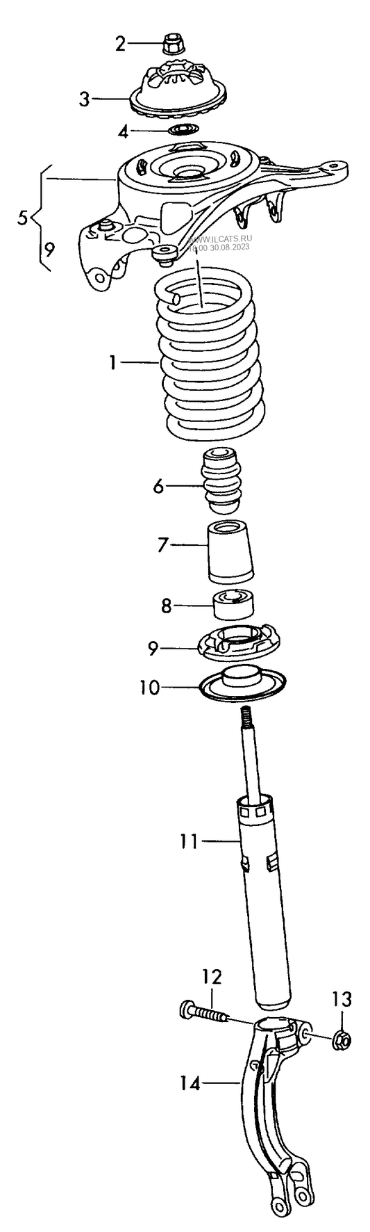 411-000 A4 8K Front shock absorbers & individual parts PR-1BA,1BR,PR-1BE,1BV, 1BD,PR-1BL