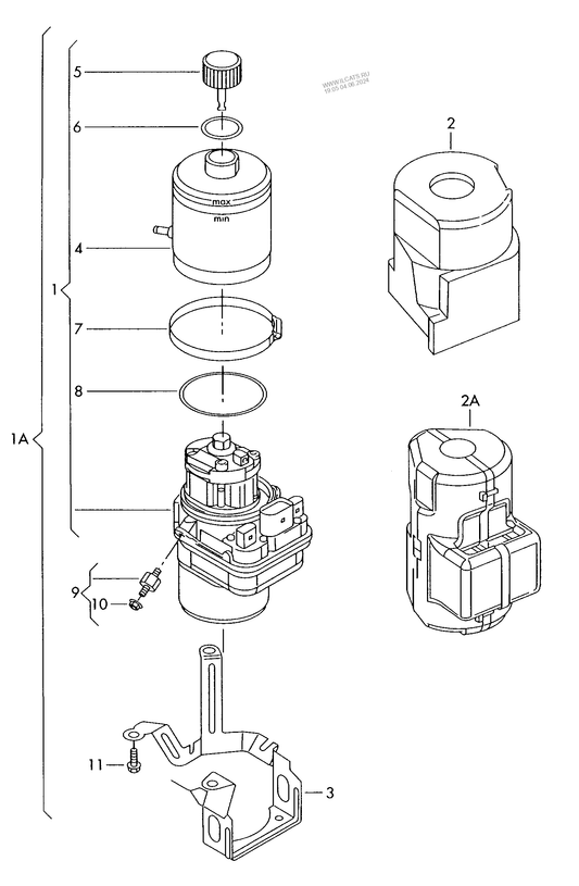 423-045 Fabia mk1 2000>2007 hydraulic pump oil container *no 'fi' function possible TRW 'Please select parts from links below-prices will update'