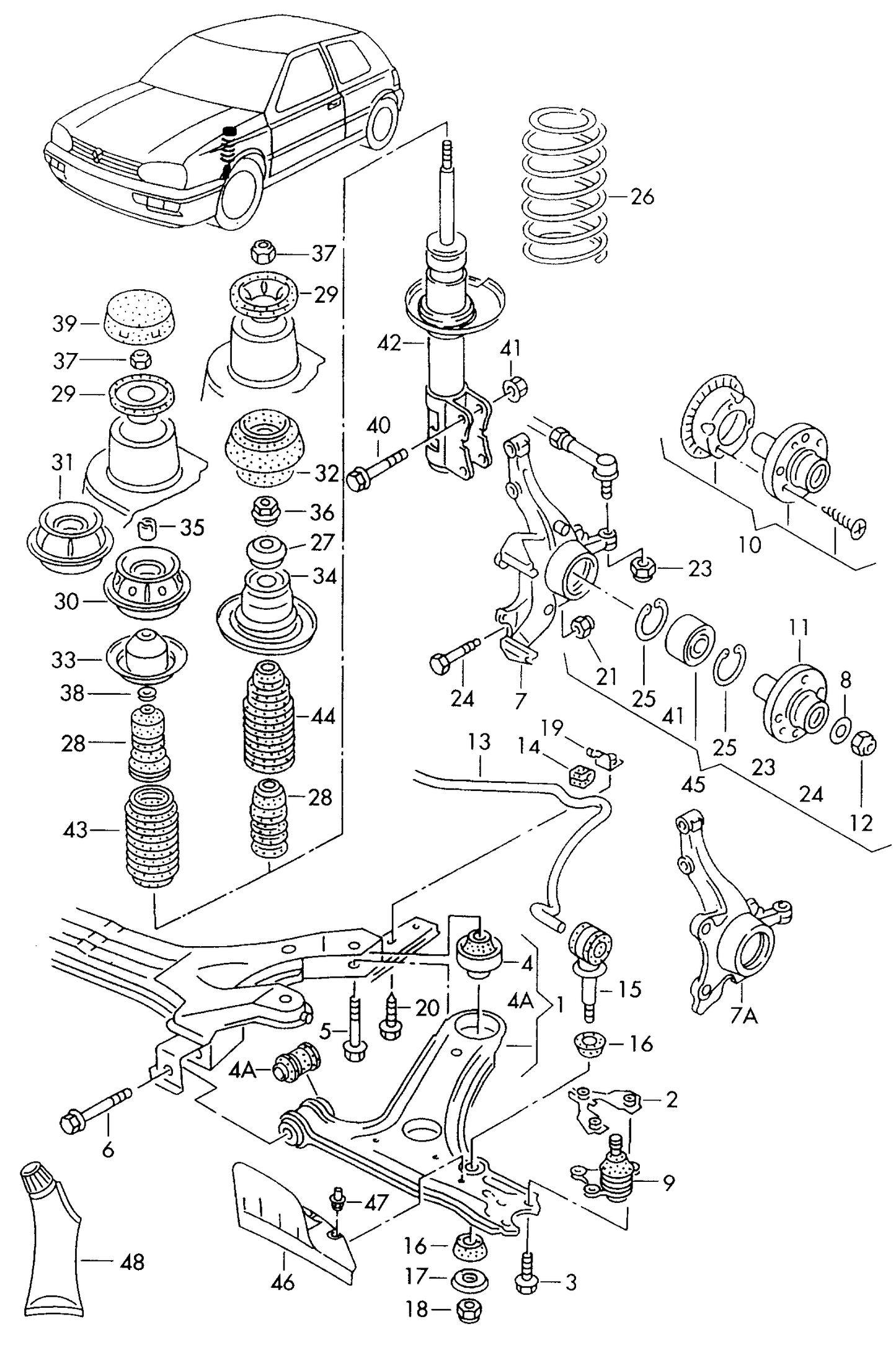 (ITEM 8) 103510 Front Wheel Bearing Kit Golf mk2 88>/Golf mk3 not GTI