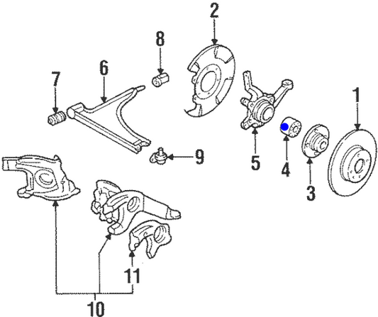 (ITEM 4) 102626 Front Wheel Bearing Kit: Golf (Mk1) 1975>1983, Caddy (Mk1) 1983>1992, Scirocco 1974>1992