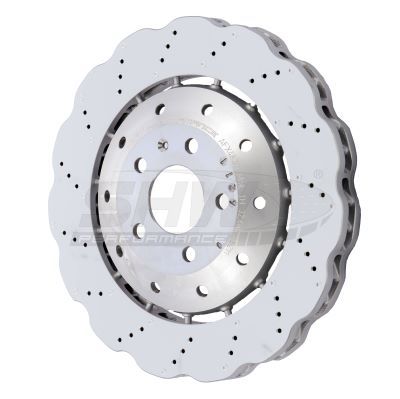AFX48201 SHW Front Vented Drilled & Grooved Brake disc-Single 365X34mm