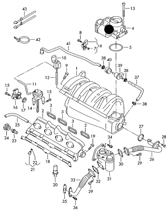 (ITEM 4) 639318 Throttle Valve Control Element 12V 6pin 'Special order 1-2 days'