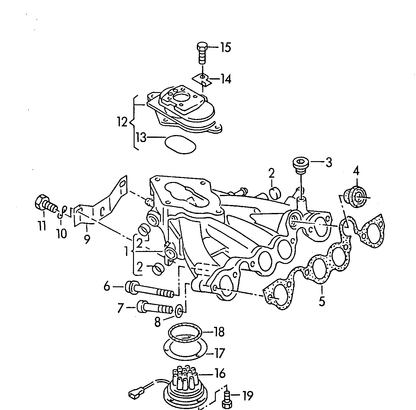 (5) 100223 ELRING Inlet manifold gasket 4-cylinder+ AAM,ABS