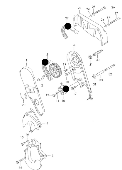 (ITEMS 5,10,22,36+41) 117406 Cambelt Kit '5pc' T4 2.5TDI ACV,AUF,AYC engines