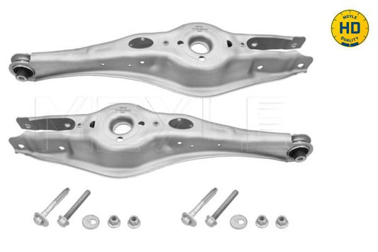 117082KP1 Meyle HD LH+RH Lower Rear susp arm with Excentric bolts etc (Tennis racket) 650mm