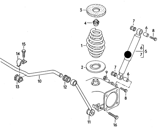 (ITEM 5) 103277 Rear OIL Shockabsorber T25 80>90 RWD