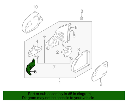 (ITEM 5) 112197 Flasher Lamp>Left Wing Mirror Clear