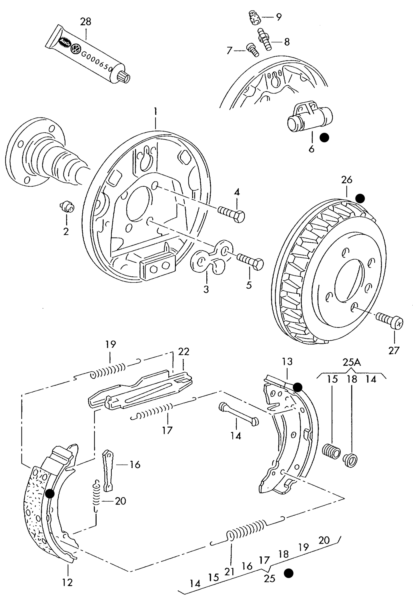 609-010 Audi A2 2000>2005 drum brake  PR-1KR