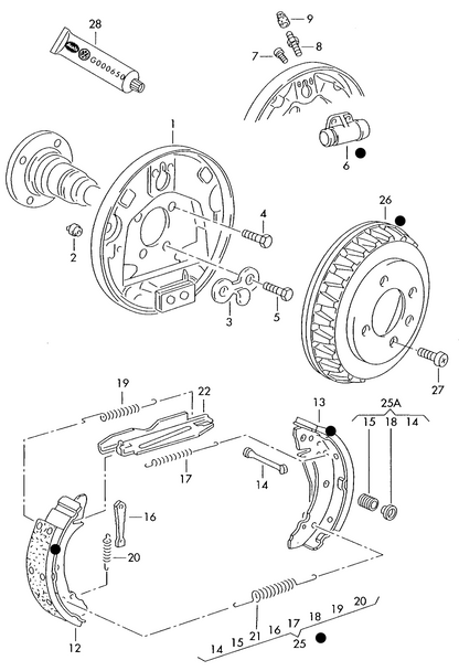 609-010 Audi A2 2000>2005 drum brake  PR-1KR