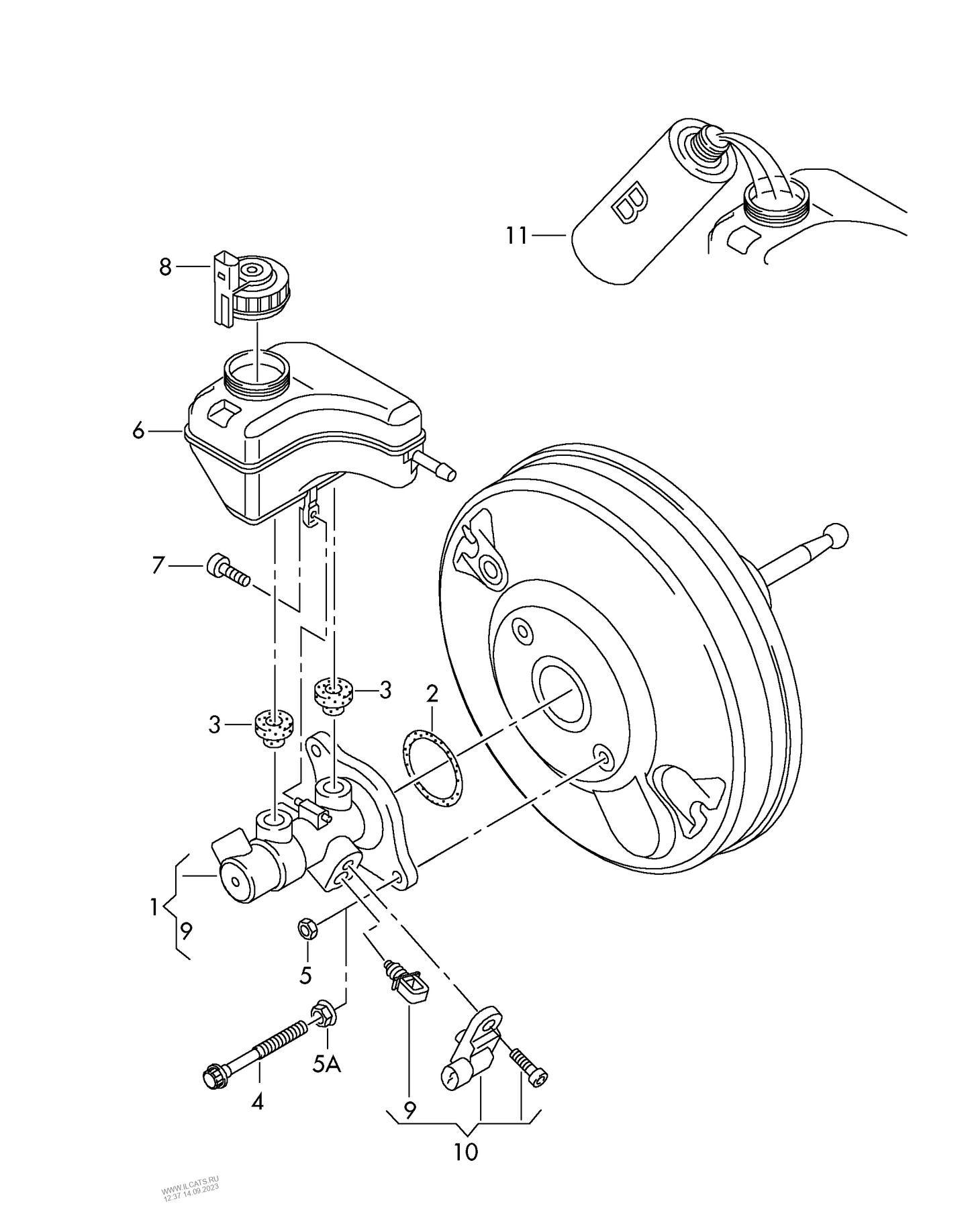 (1) LM80773 ATE brake master cylinder 23.8mm RHD