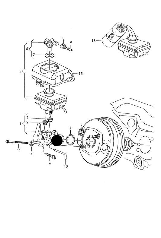 (ITEM 1) 115611 Brake master cylinder 'ATE version'