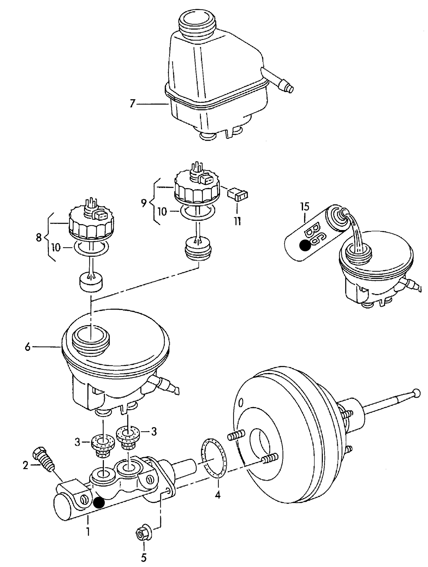 611-010 G3 brake master cylinder / reservoir ‘Please select parts from links below, prices will update’