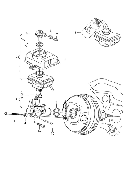(1) 115851 Brake master cylinder TRW/LUCAS (not ATE)