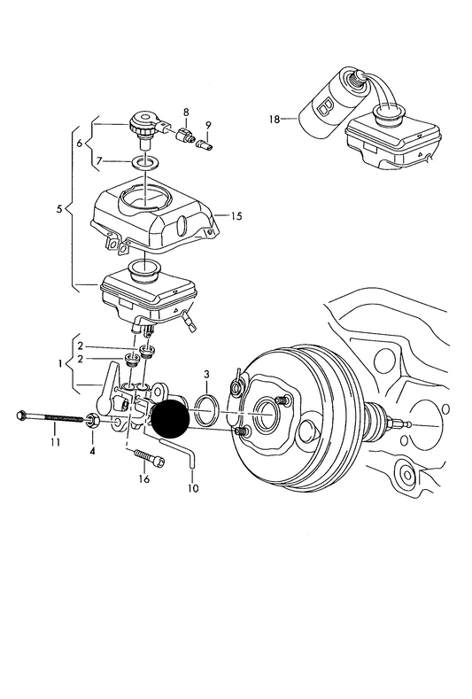 (ITEM 1) 115851 Brake master cylinder TRW/LUCAS (not ATE)