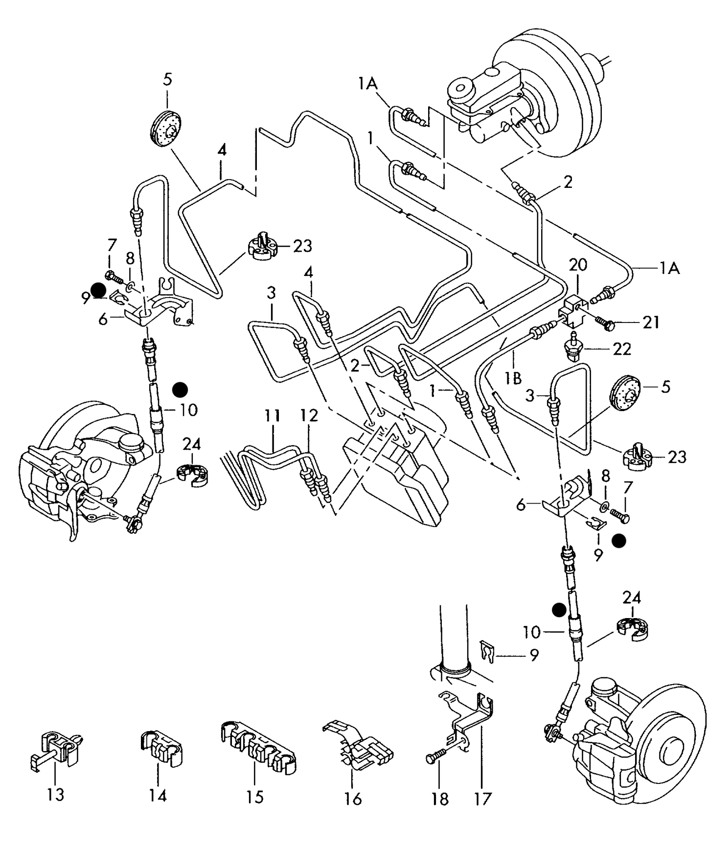 611-026 Audi A2 2000>2005 Front brake hose F 8Z-3-018 751>>* ‘Please select parts from links below, prices will update’