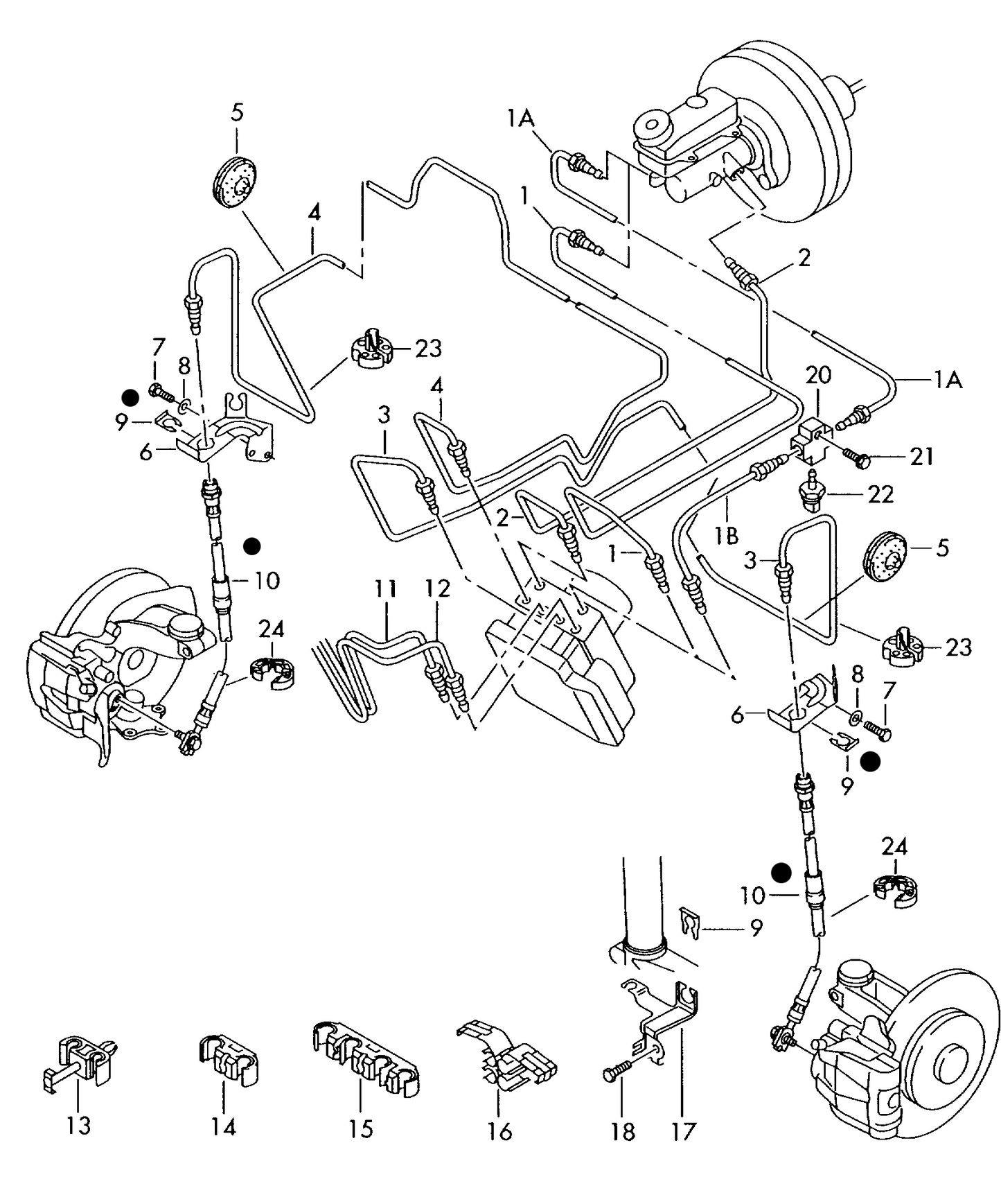 611-020 Audi A2 2000>2005 Front brake hose F >> 8Z-2-013 000*  ‘Please select parts from links below, prices will update’