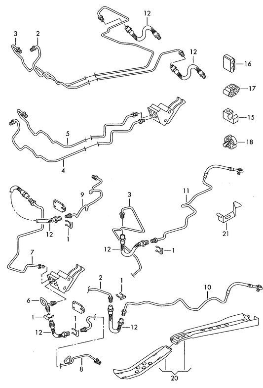 611-030 Golf mk4 (1J) Rear brake pipe brake hose F >> 1J-1B072 739 F >> 1J-1D230 990 F >> 1J-1P136 200 F >> 1J-1U044 398 F >> 1J-1W268 709  ‘Please select parts from links below, prices will update’