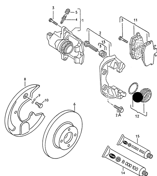 (item 12) 103627 Topran Brake caliper piston kit