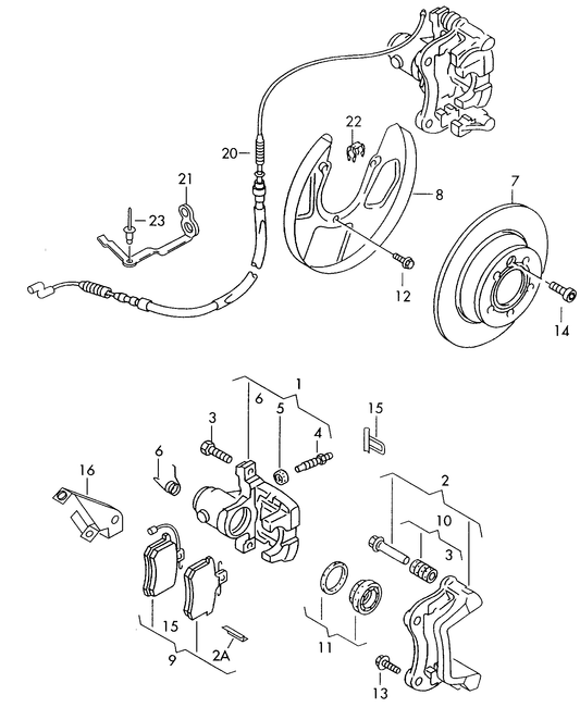 615-060 T4 7D Rear brakes (280mm solid discs) PR-2E2 'Please select parts from links below-prices will update'