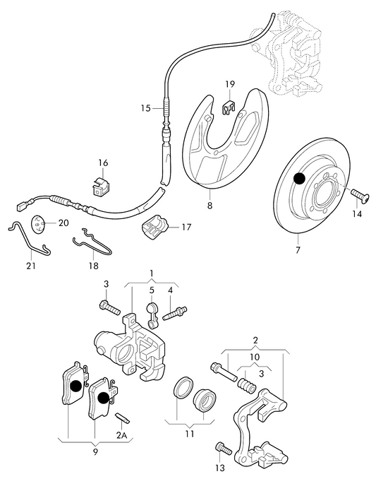 615-061 Rear brake Disc & Pad set 232X9mm 5/100 PR-1KS,1KV