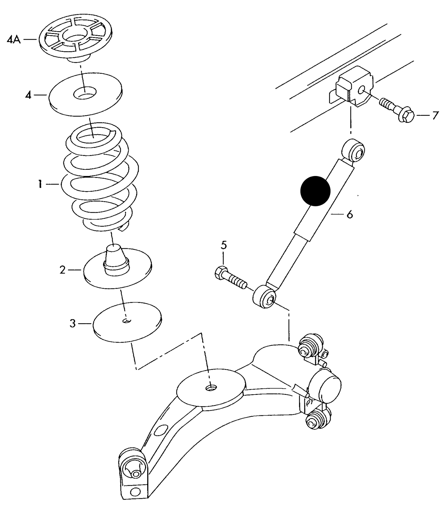 ITEM 6) 553243 Rear Sports GAS Shockabsorber Audi TT  (8N) 1999>2006 Quattro PR-UCO,OCV