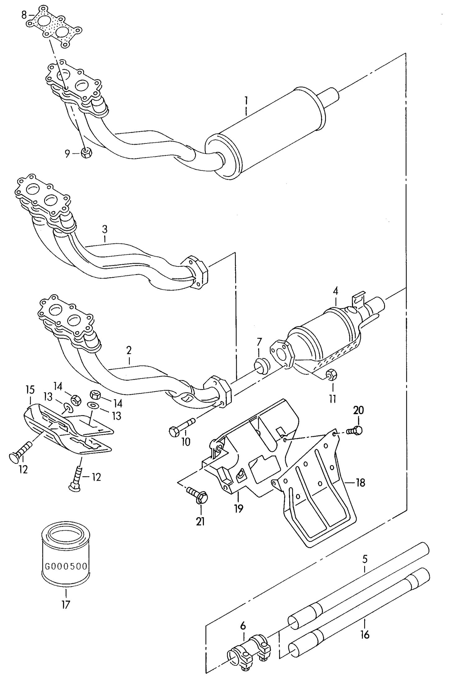 (7) 107206 Gasket, exhaust pipe F >> 1H-P-990 000  ABF