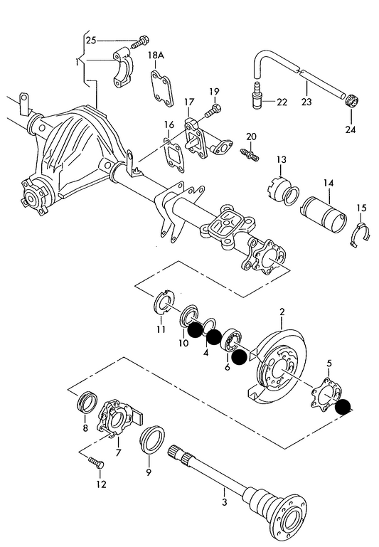 (6) 110976 Rear Wheel Bearing Kit 84mm LT 28/35 96>06 '2D'